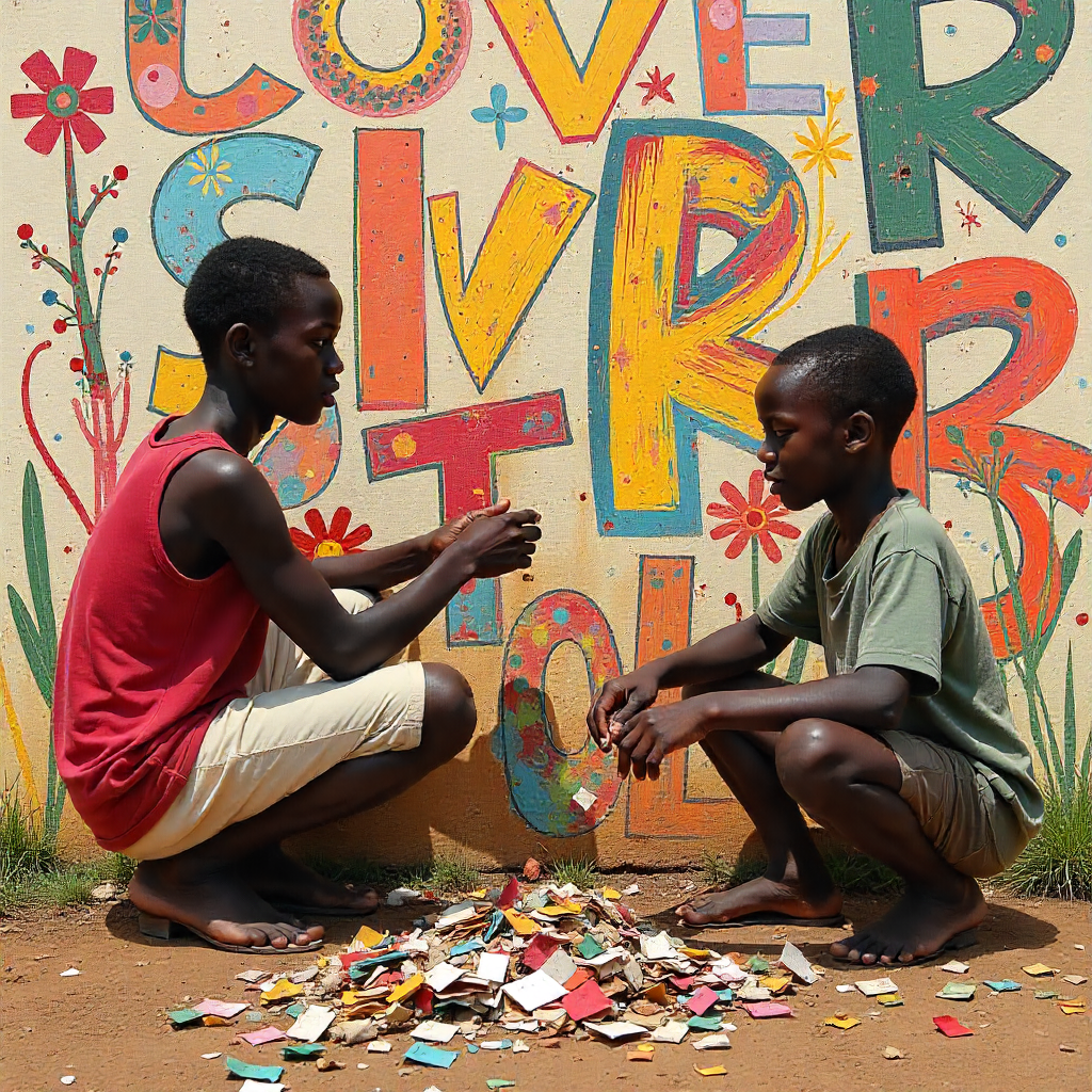 freepik nigeria adolescent boys joyfully sorting text wast 15